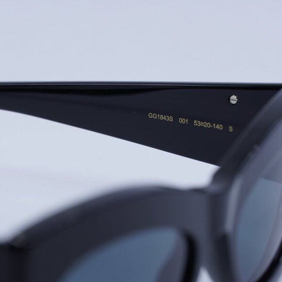 ?️ New Gucci GG1843S 001 Sunglasses - Black Frame, Grey Lenses main image 5